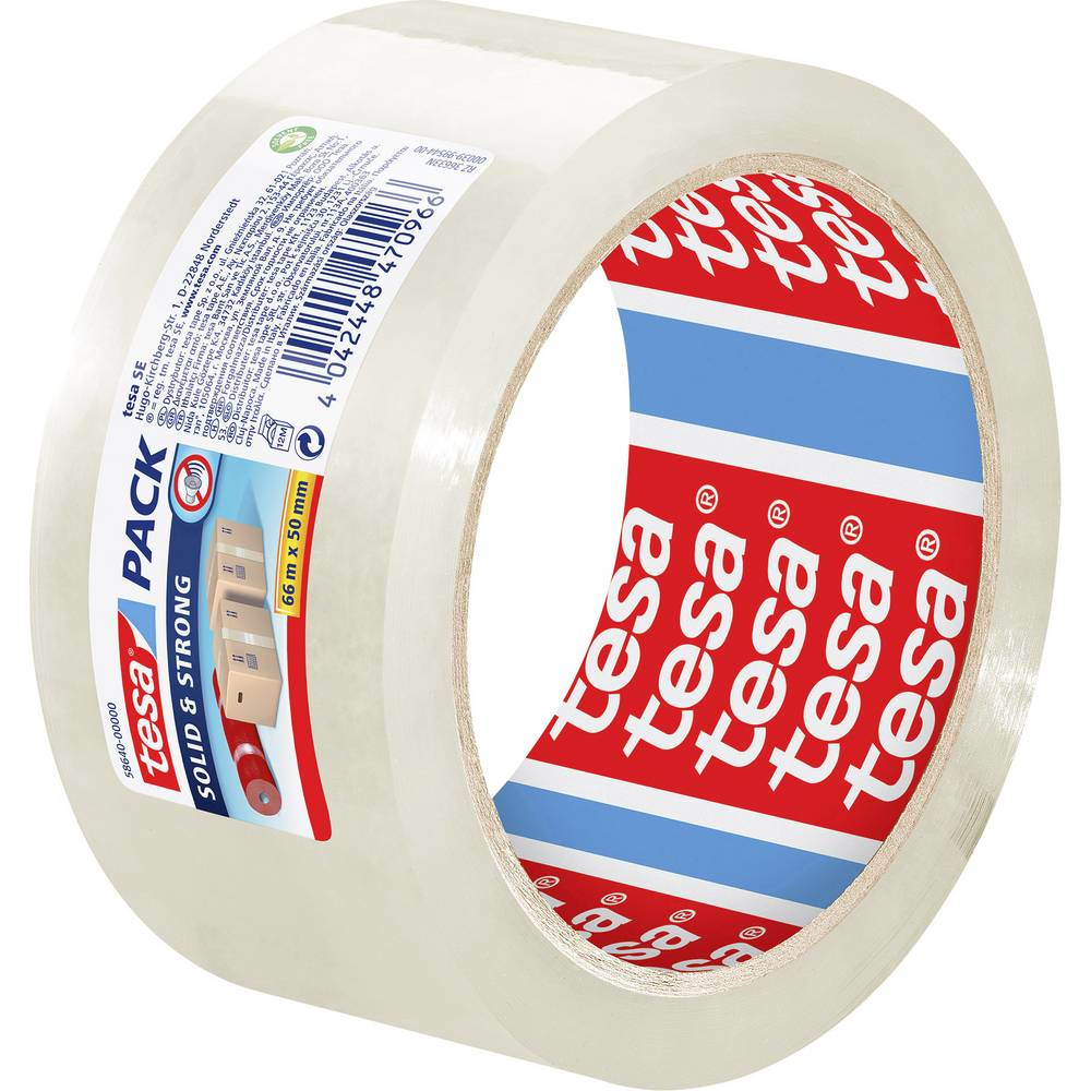 B-Ware Tesa Tesapack Solid & Strong Packband Transparent Rolle 66 M X 50 Mm 24 Stück - 4042448470966