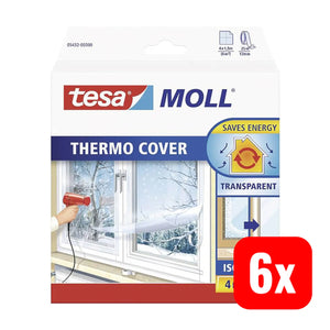 B-Ware Tesa 05432 00 Tesamoll Isolierfolie Thermo Cover Transparent 4 M X 1.5 M 6 Stück