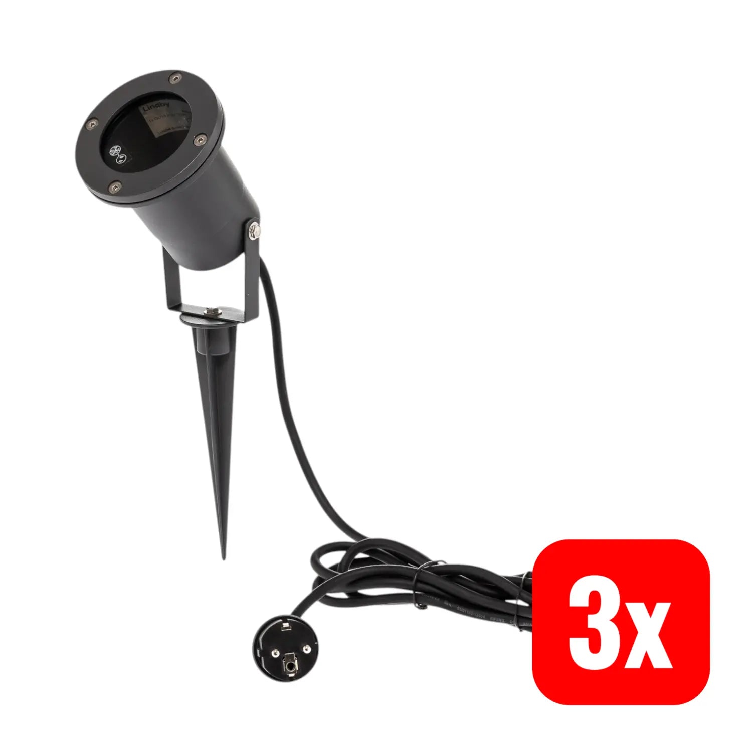B-Ware Lindby Tessa Außenstrahler Außenlampe Wegeleuchte Gu10 Led Erdspieß 3 Stück - 6291105700542