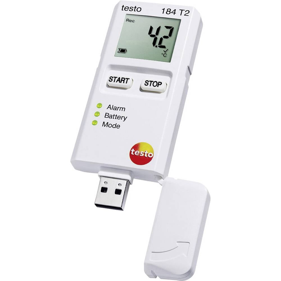 Testo 0572 1842 184 T2 Temperatur Datenlogger Recorder Temperatur  35 Bis +70 °C B-Ware - 4029547012976