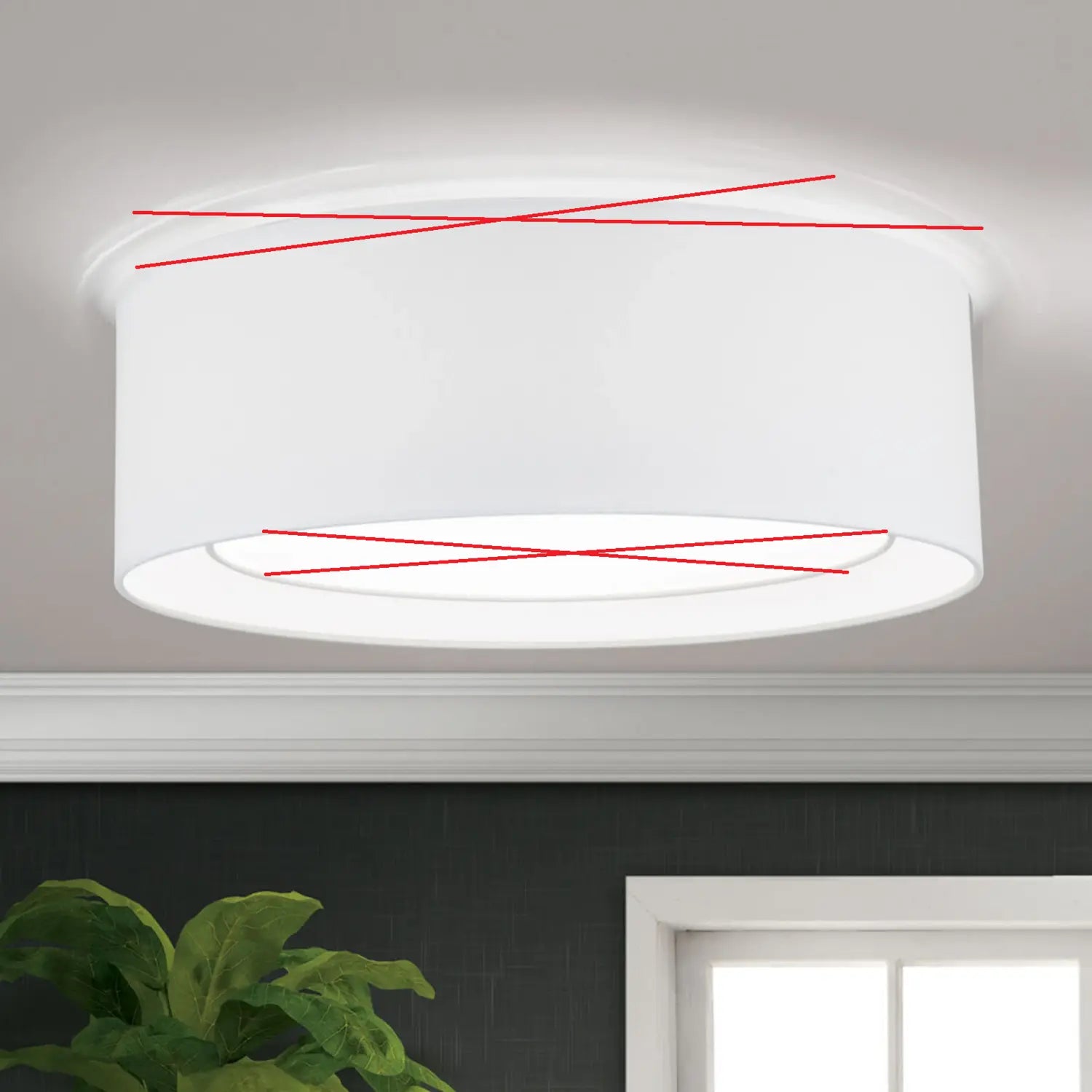 B-Ware Orion Runde Textil Deckenlampe Deckenlampe Deko Deckenlicht  Siehe Text/Foto - 9003090254248