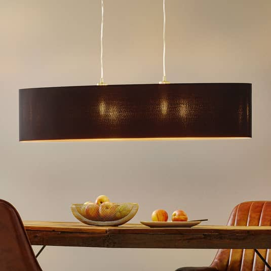 B-Ware Eglo Textil Hängeleuchte Hängeleuchte Deckenlampe Lecio 100cm Schwarz Siehe Text - 9002759316167