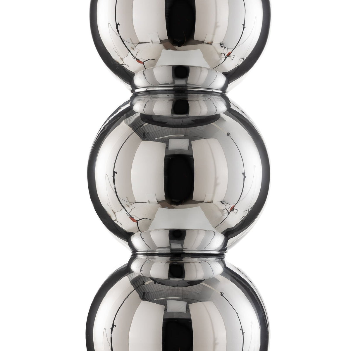Textil-Stehlampe Fulda Schirm schwarz Fuß chrom Stehleuchte Lampe Leuchte Spot - 5902553217087