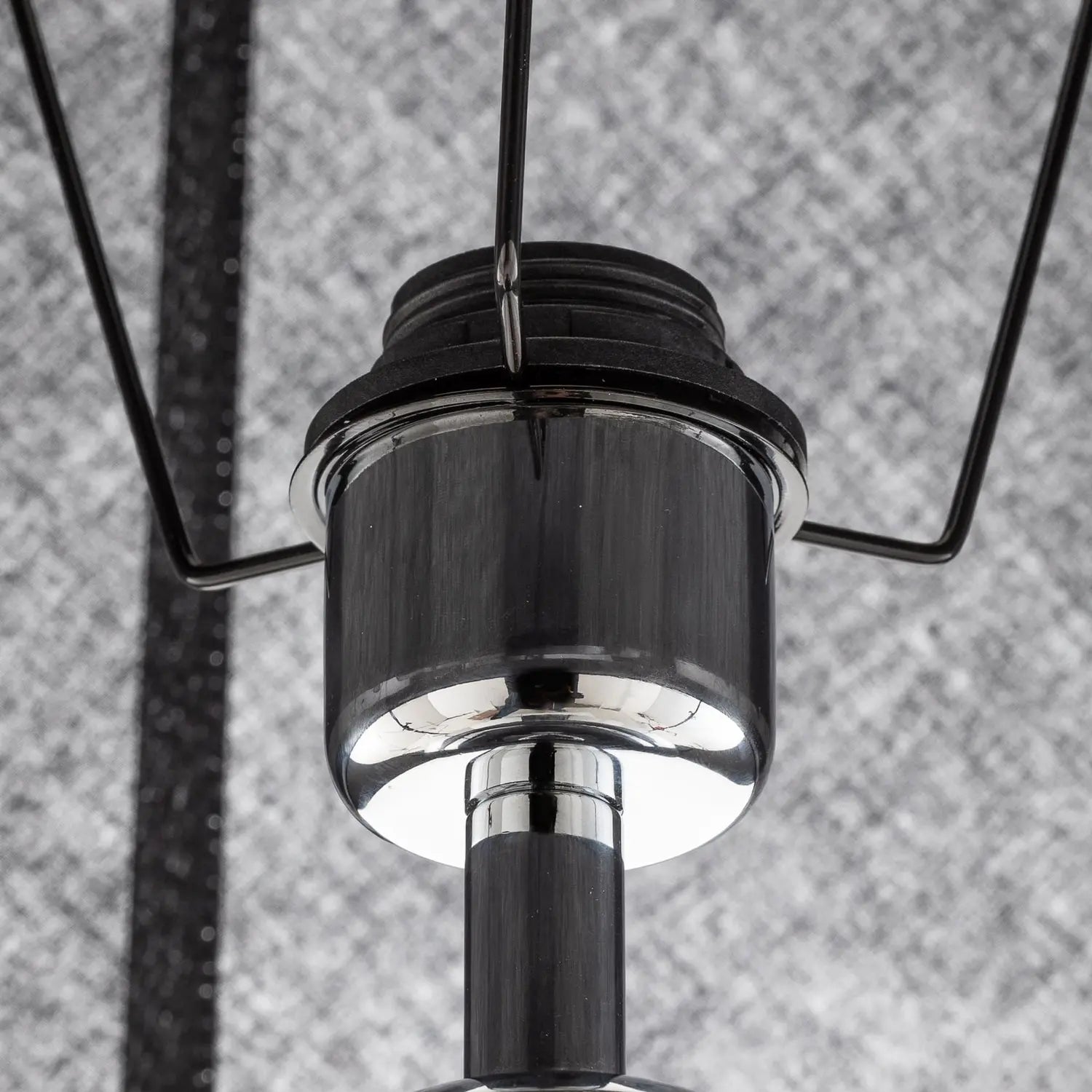 B-Ware Textil Stehlampe Fulda Schirm Schwarz Fuß Chrom Stehleuchte Lampe Leuchte Spot - 5902553217087
