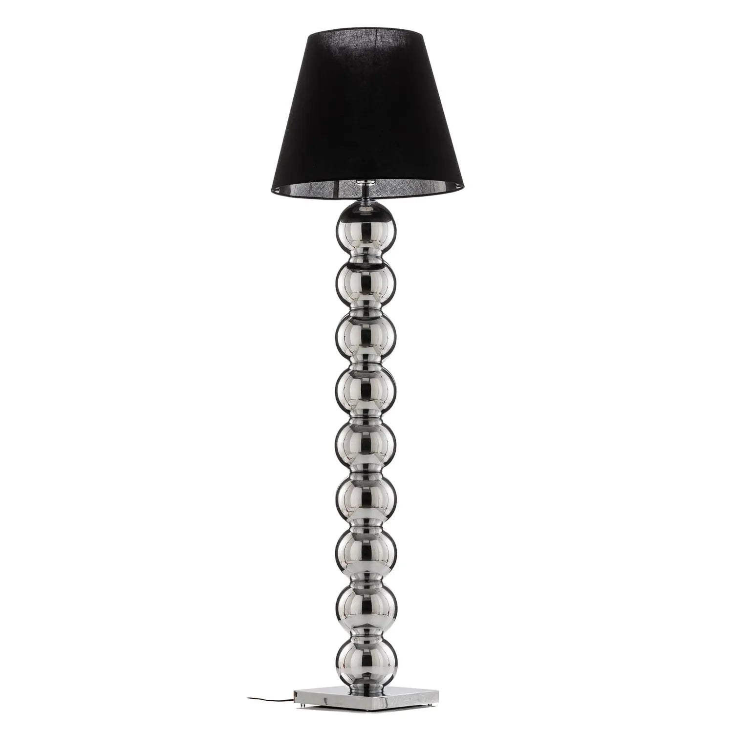B-Ware Textil Stehlampe Fulda Schirm Schwarz Fuß Chrom Stehleuchte Lampe Leuchte Spot - 5902553217087