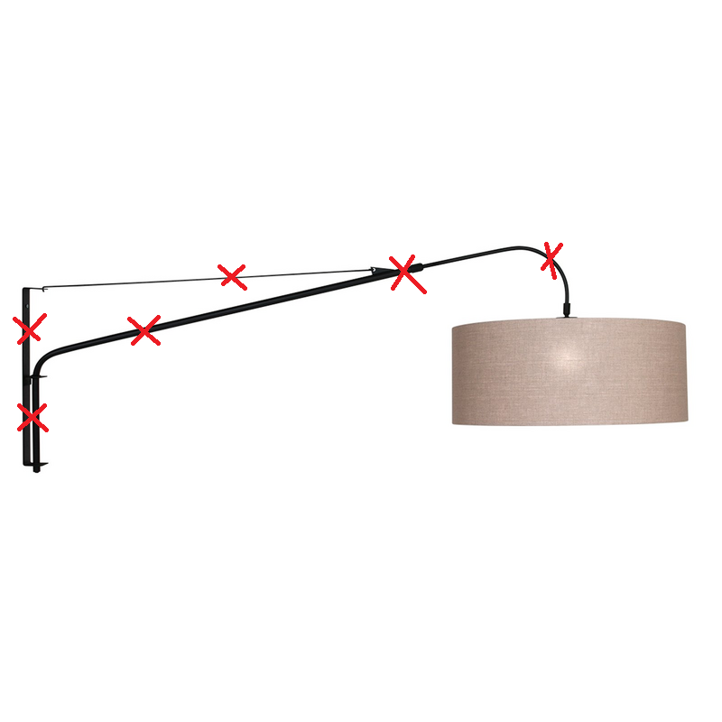 Steinhauer Textil Wandleuchte Elegant Classy Wandlampe Leselampe Siehe Text/Foto B-Ware