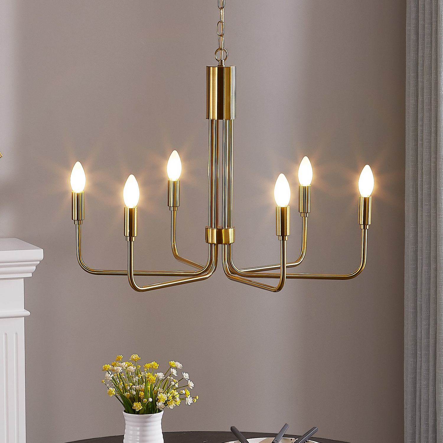 Lindby Elanova Kronleuchter Sechsflammig Pendelleuchte Lampe Siehe Text/Foto B-Ware - 4251911745955