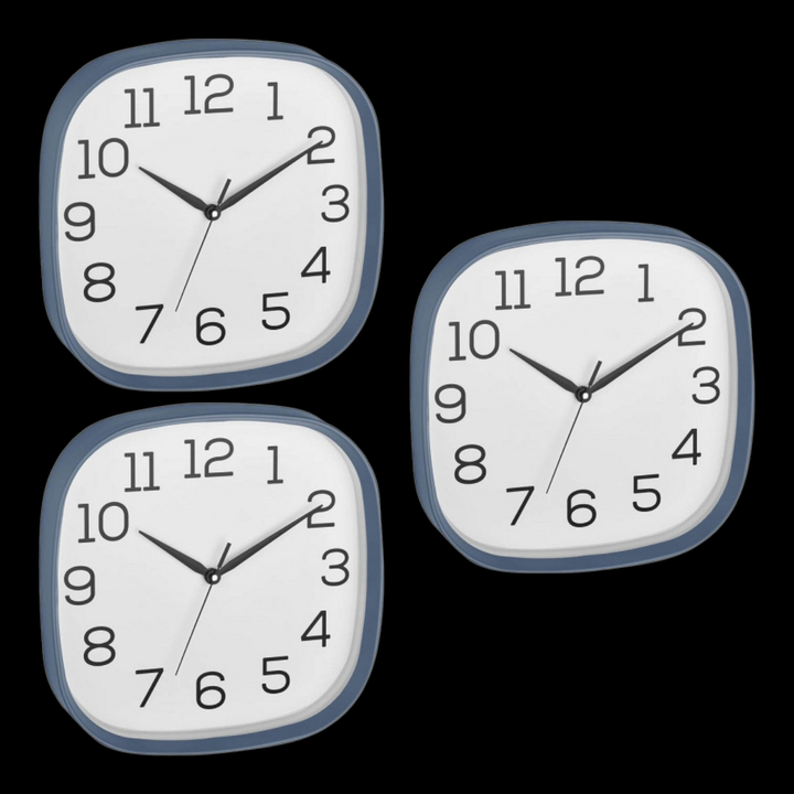 Tfa 60.3053.06 Blau Kunststoff Glas Wanduhr Uhr Analoguhr 3 Stück B-Ware