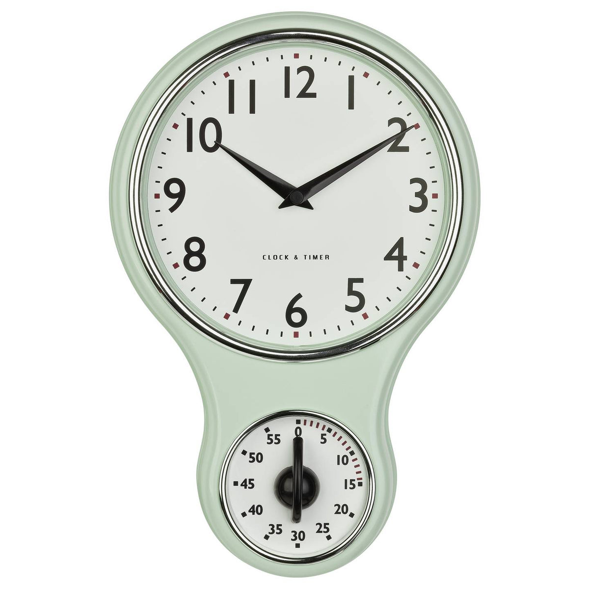 TFA Wanduhr Uhr Küchenwanduhr Timer Quarz Mint - 4009816041715