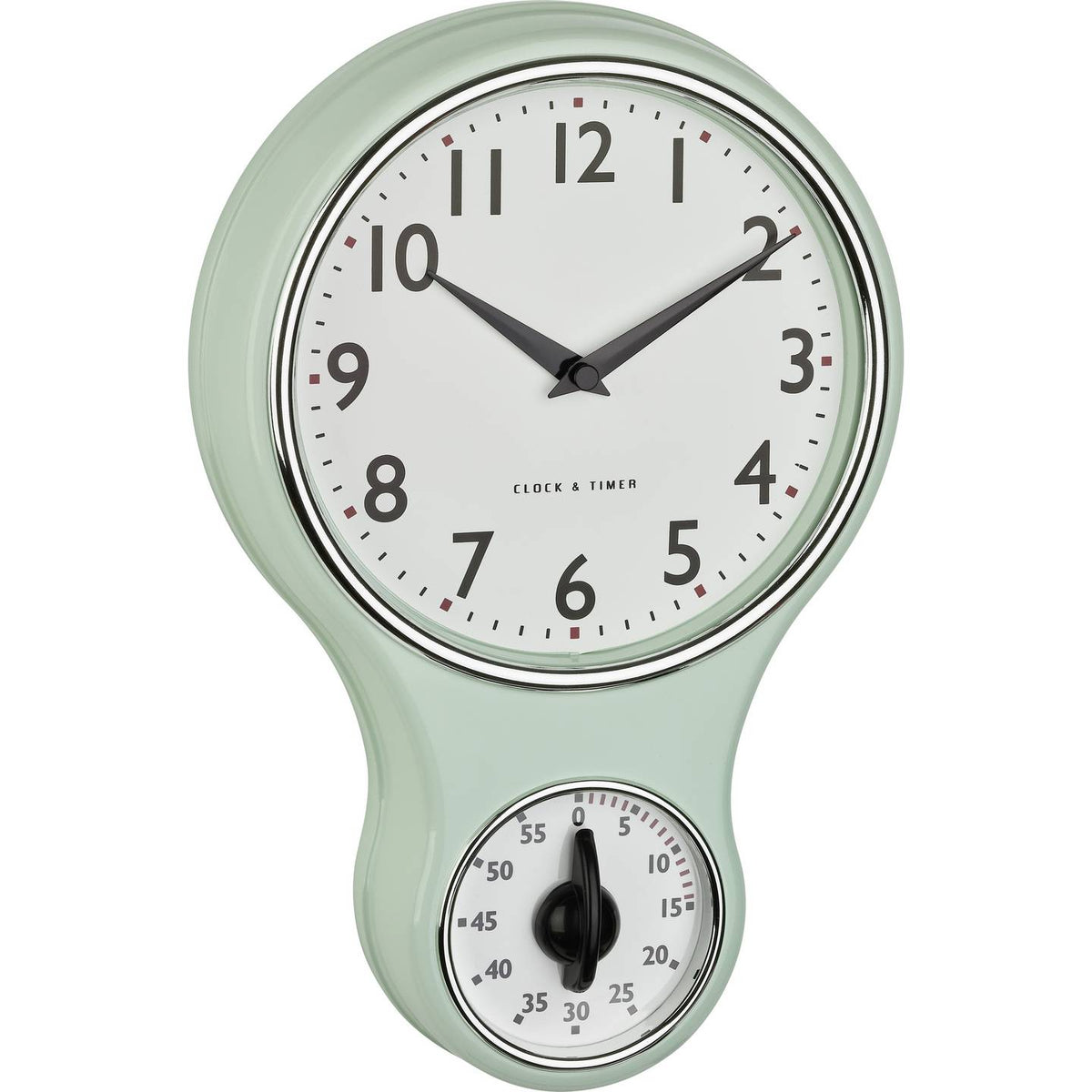 TFA Wanduhr Uhr Küchenwanduhr Timer Quarz Mint - 4009816041715