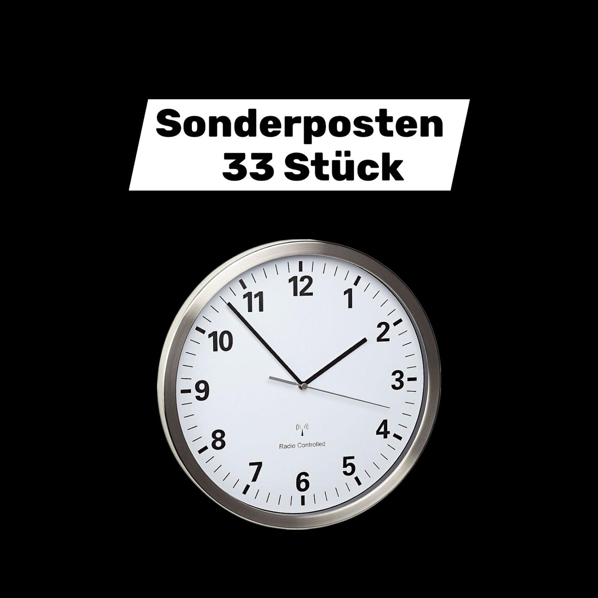 TFA Dostmann 60.3523.02 Funk Wanduhr Küchenuhr Funkuhr Uhr 30.5x4.3cm 33 STÜCK - 4009816028488