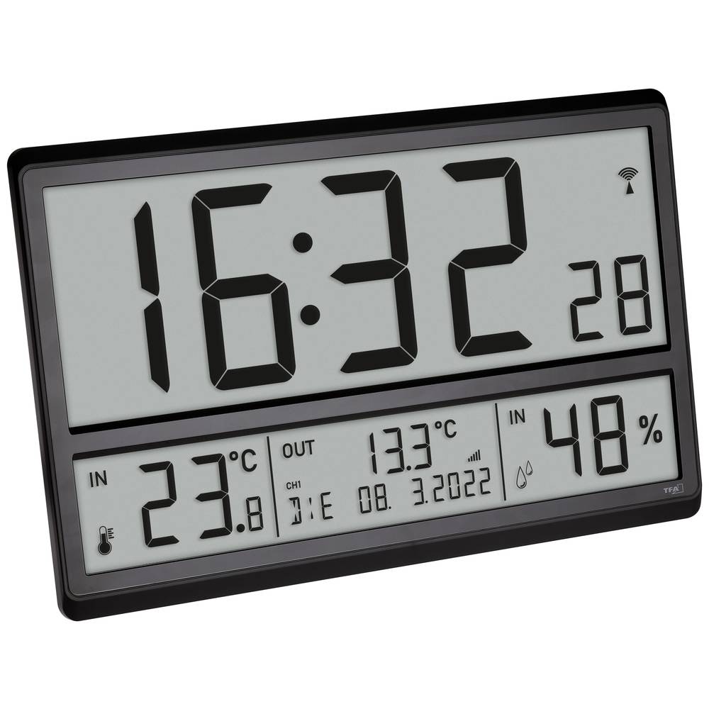 TFA Dostmann 60.4523.01 Funk Wanduhr Uhr Funkuhr 360mmx235mmx28mm - 4009816038234