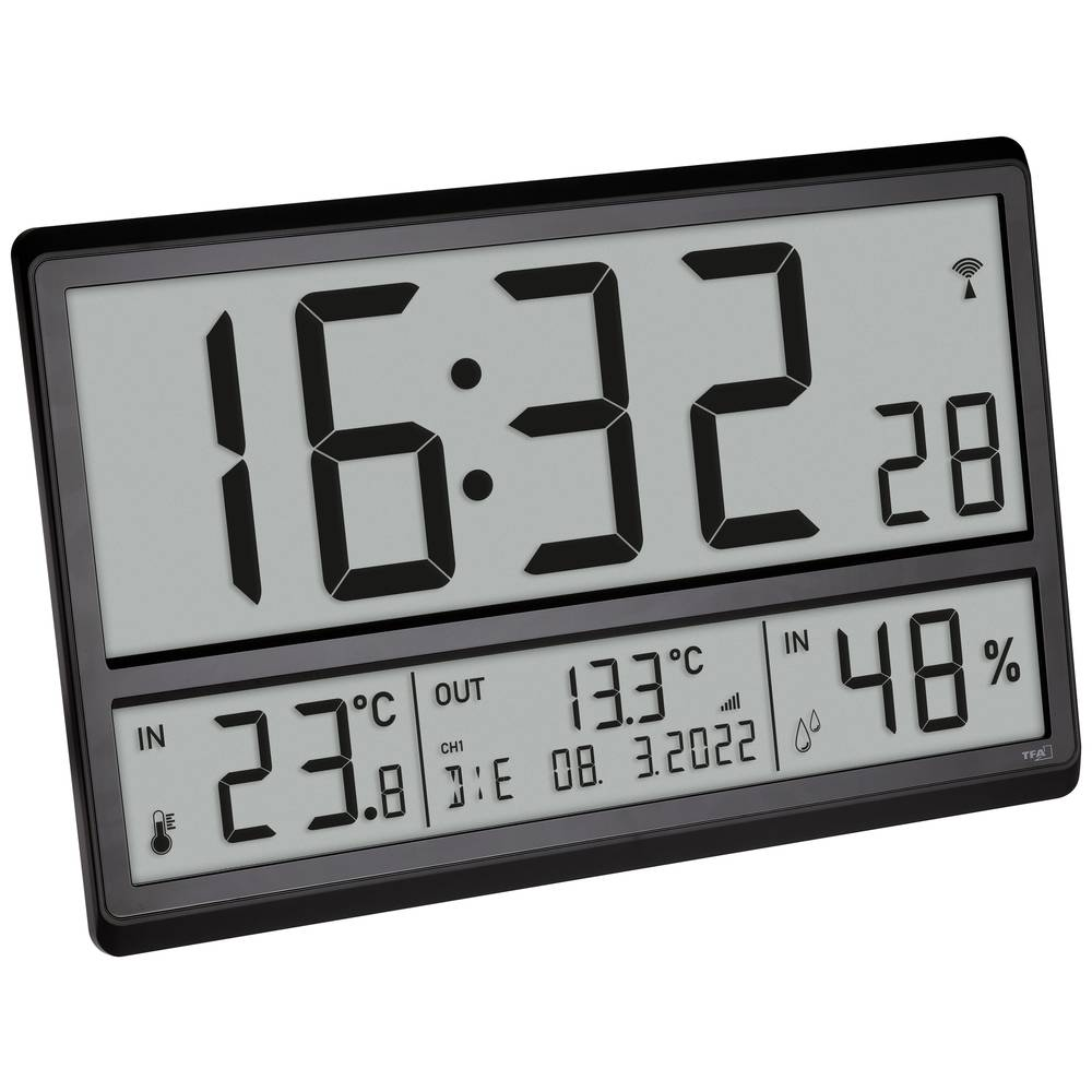 Tfa Dostmann 60.4523.01 Funk Wanduhr Uhr Funkuhr 360mmx235mmx28mm B-Ware - 4009816038234