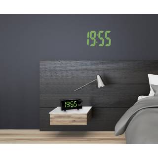 TFA Dostmann 60.5015.04 Quarz Wecker Uhr Alarm FM-Radio Weckwiederholung Schwarz - 4009816034526