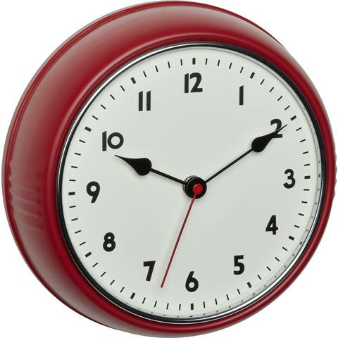 B-Ware Tfa Dostmann 60.3541.05 Funk Wanduhr Analog Uhr Analoguhr 68x240x240mm Rot
