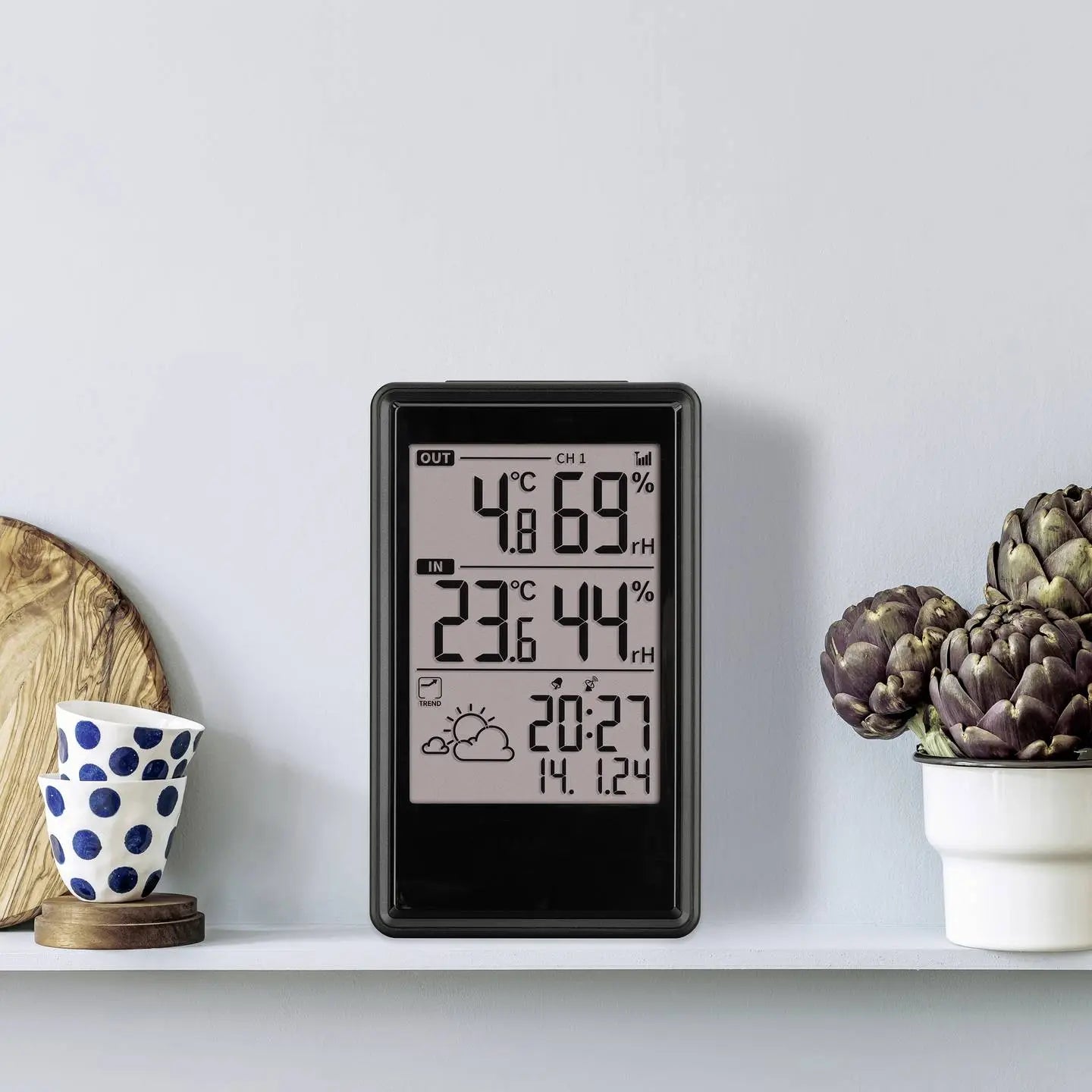 B-Ware Tfa Funk Wetterstation Thermometer Hygrometer Uhr Schwarz Außensender Vorhersage - 4009816042071