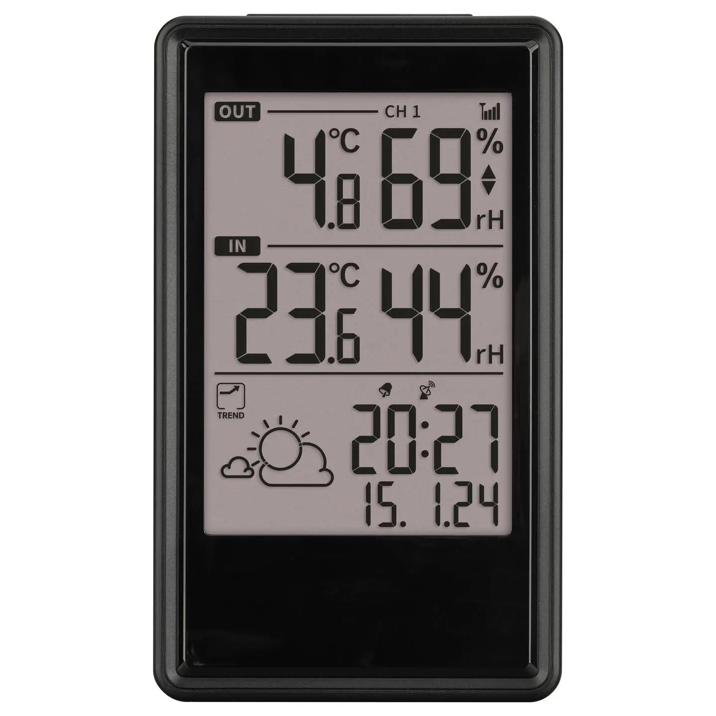 B-Ware Tfa Funk Wetterstation Thermometer Hygrometer Uhr Schwarz Außensender Vorhersage - 4009816042071