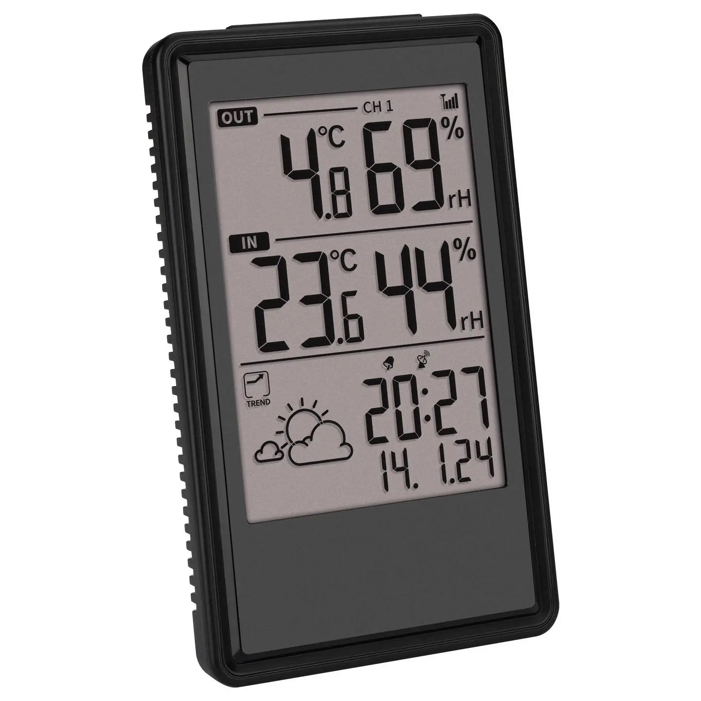B-Ware Tfa Funk Wetterstation Thermometer Hygrometer Uhr Schwarz Außensender Vorhersage - 4009816042071