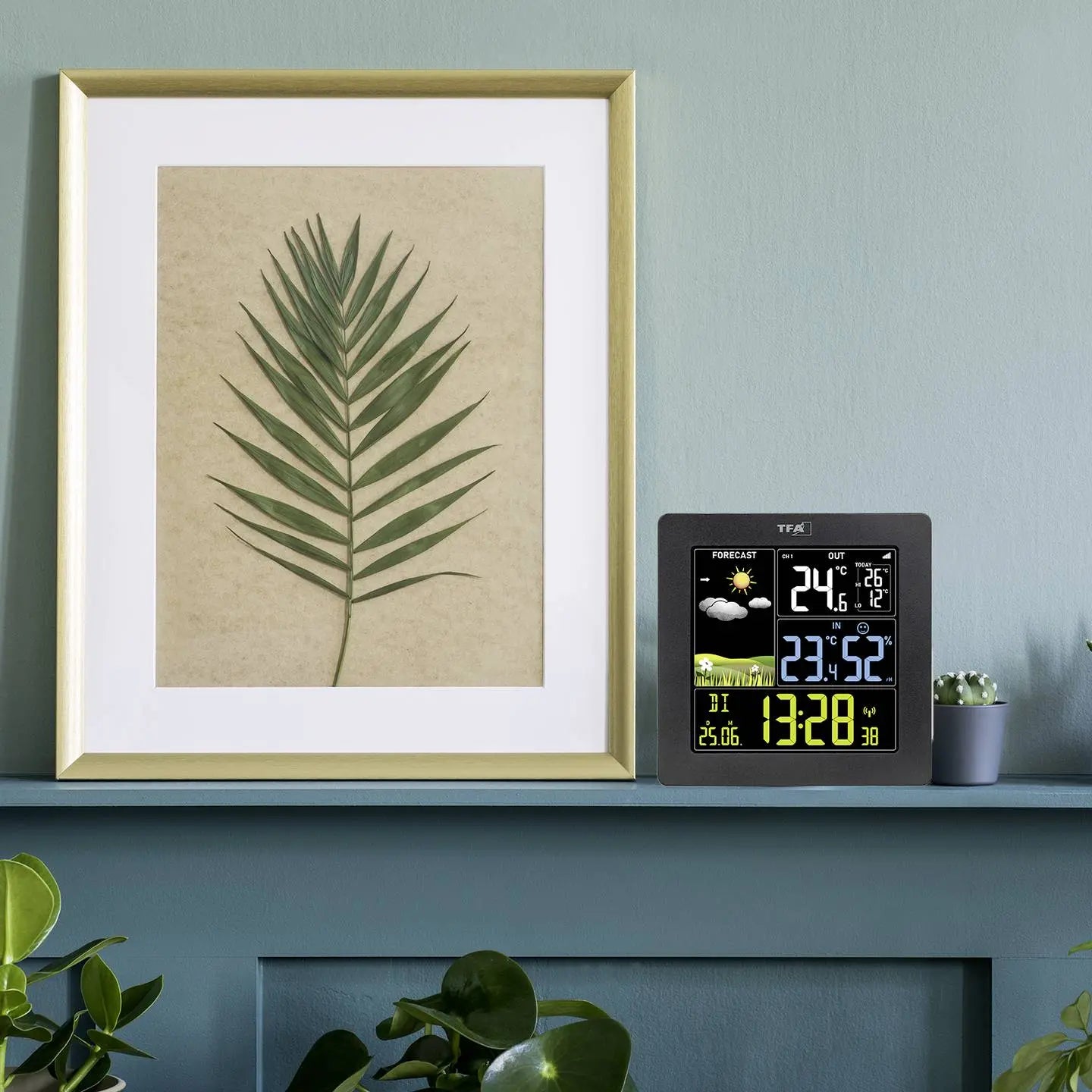 B-Ware Tfa Dostmann Wetterstation Funk Wetter Center Schwarz Farbdisplay Raumklima Uhr - 4009816042187