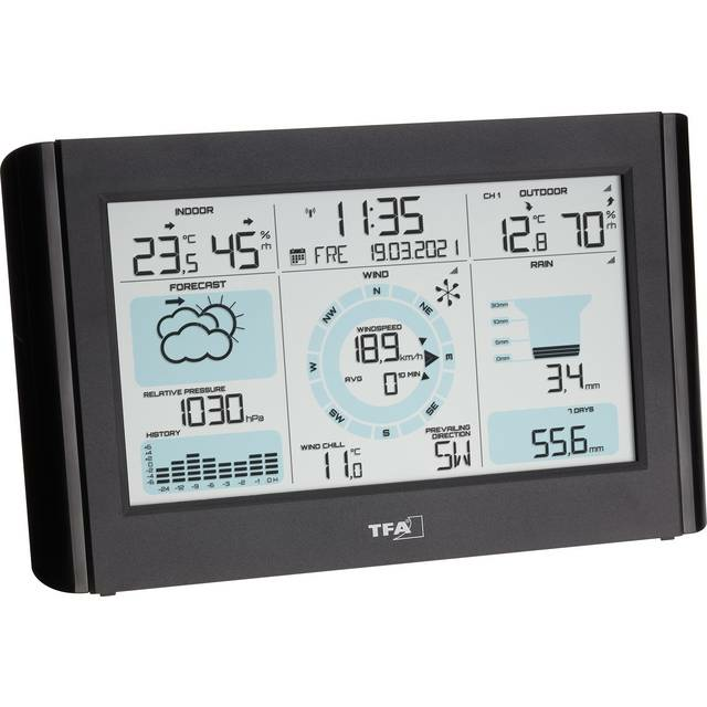 D-Ware Tfa Dostmann Weather Pro 35.1161.01 Wetterstation Thermometer Siehe Text/Foto - 4009816037237