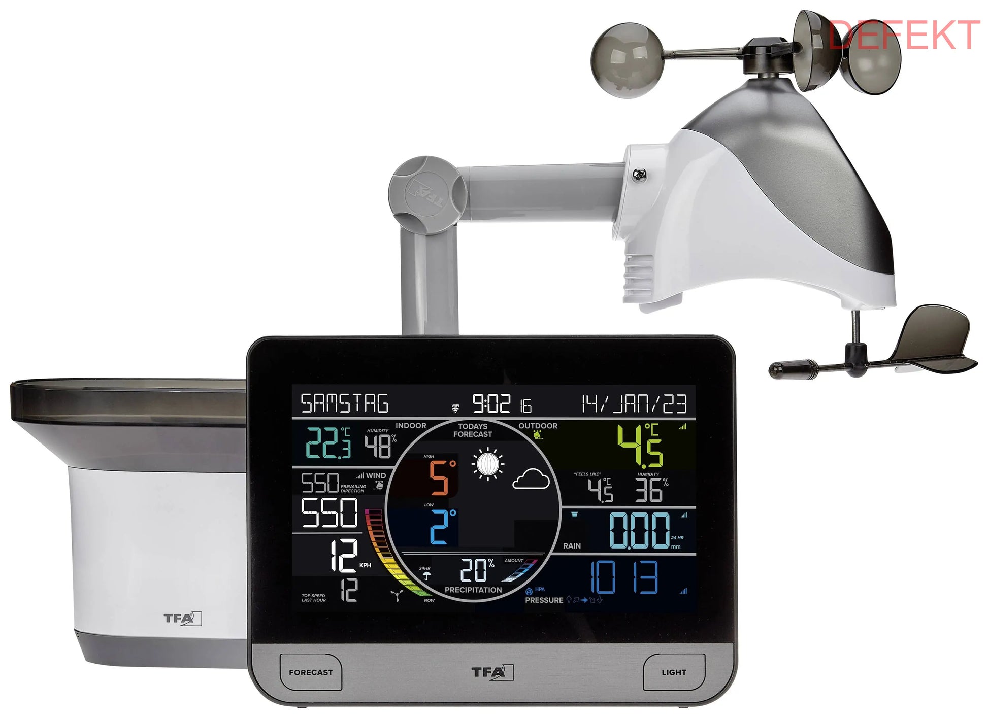 D-Ware Tfa Dostmann Wlan View Pro 35.8003.01 Wlan Wetterstation Funk Defektware - 4009816039187