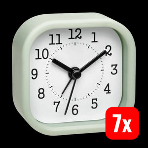 B-Ware Tfa Dostmann 60.1035.04 Quarz Wecker Pastell Grün Alarmzeiten Uhr 7 Stück