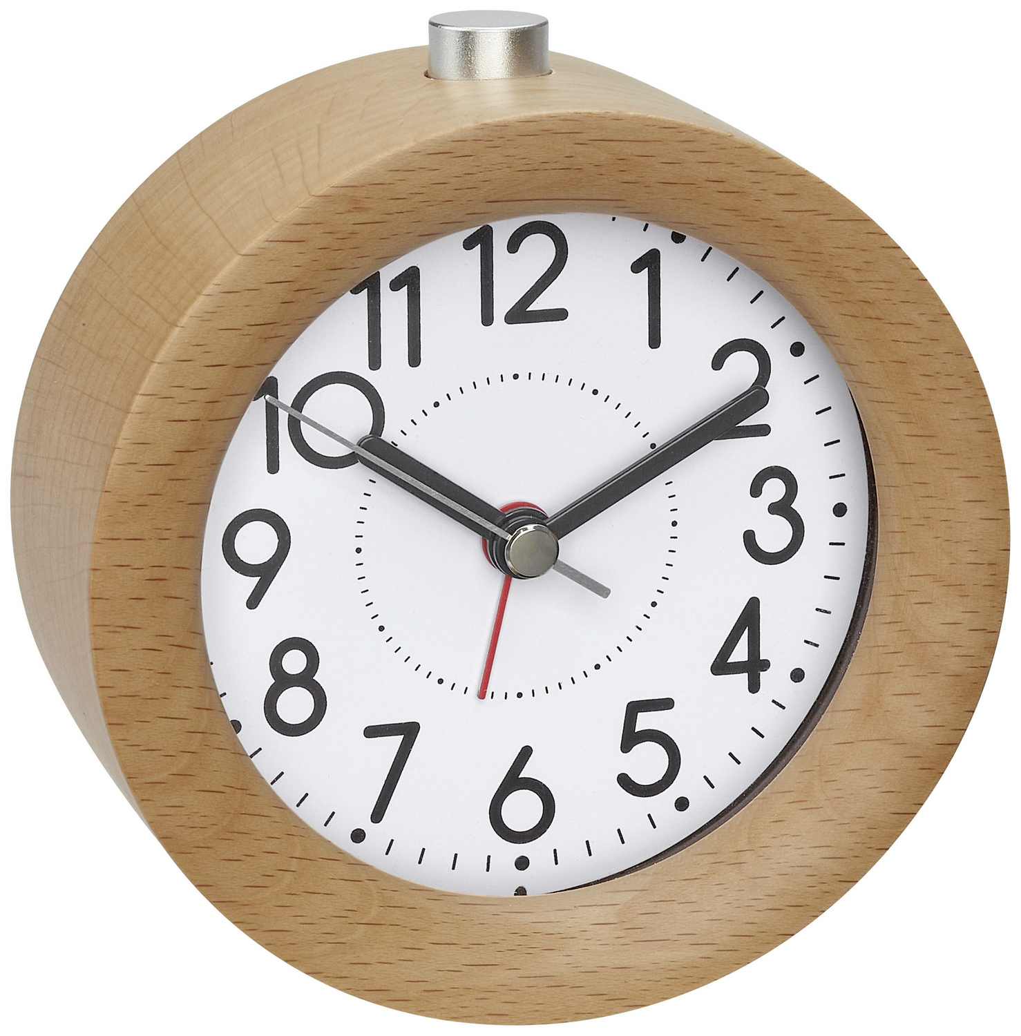 B-Ware Tfa Dostmann Analoger Wecker Mit Buche Rahmen Quarz Alarm Mit Snooze Funktion - 4009816038609