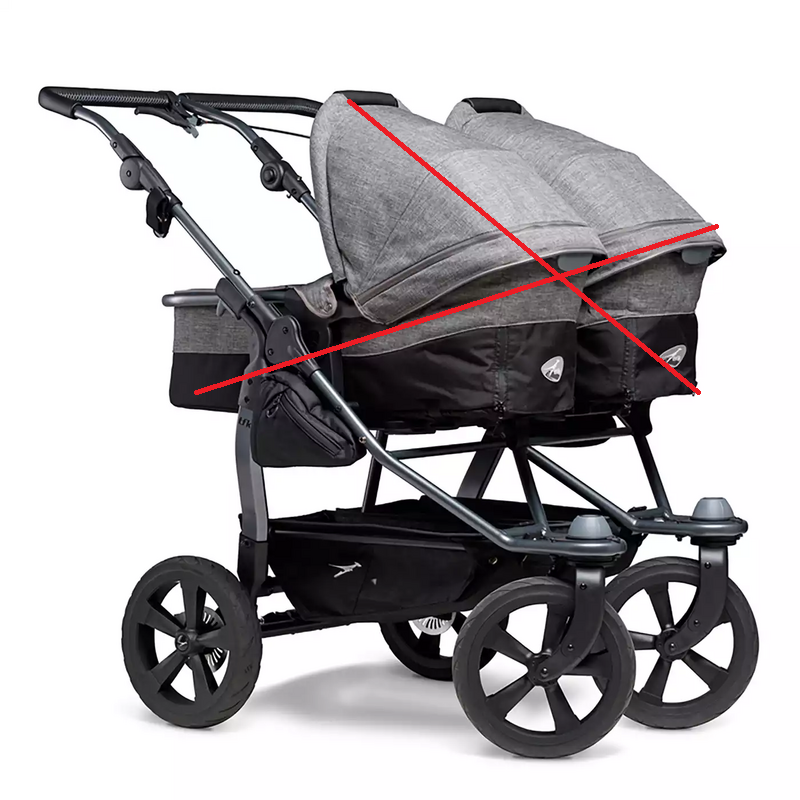 Tfk Duo Ecco Geschwister Zwillingswagen Sportwagen Baby Premium Grau Siehe Text B-Ware - 4260484178497