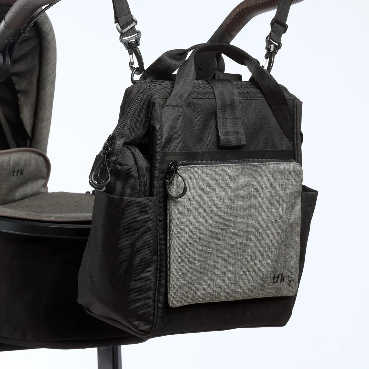 B-Ware Tfk Wickeltasche Tasche Babybedarf Grau Flaschenhalter Rucksack Kinderwagen - 4066239113283