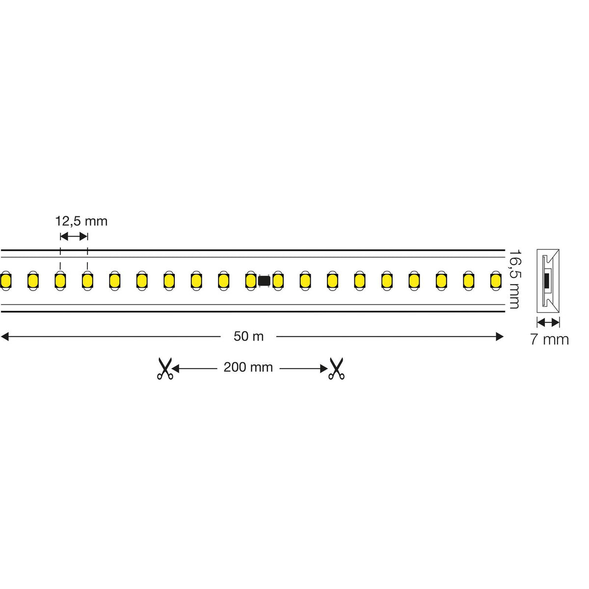 The Light Group SLC LED-Strip 230V Streifen 5m Lichtband Lichterkette Leiste - 9044209