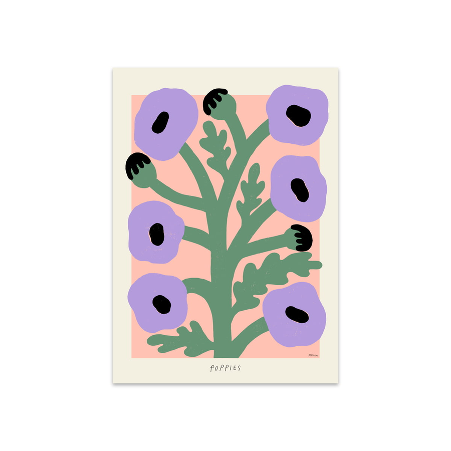 The Poster Club Poster Purple Poppies Madelen Möllard Lila Siehe Text/Foto B-Ware - 5713713088368