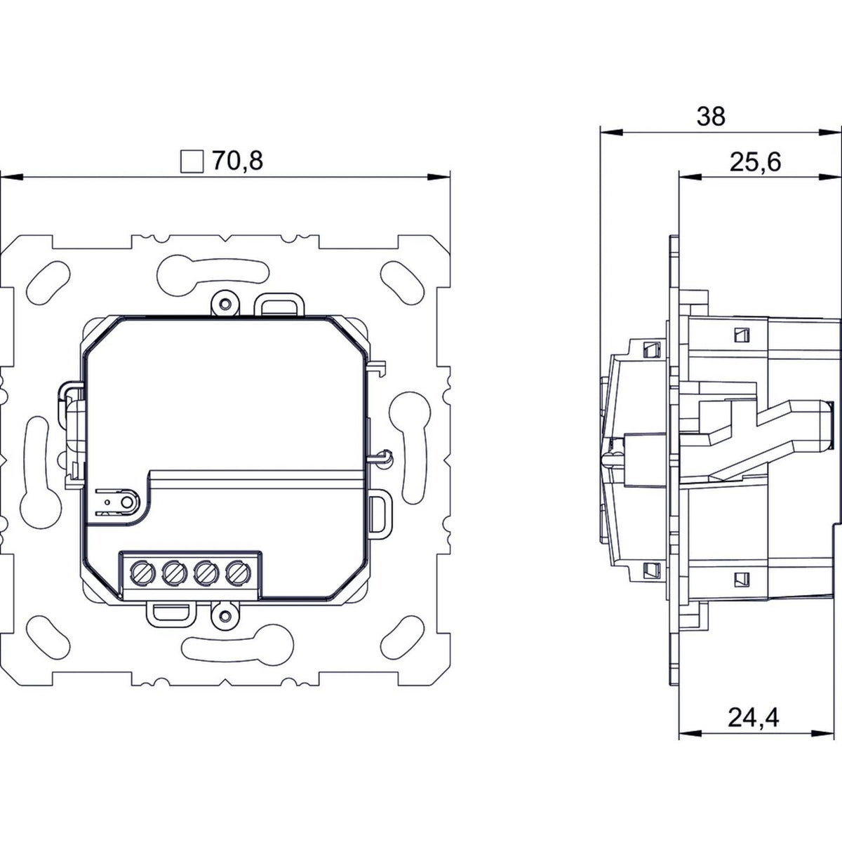 Theben Funk-Taster Schaltaktor Modul KNX RF Data Secure 4-fach 4941625 - 4003468492048