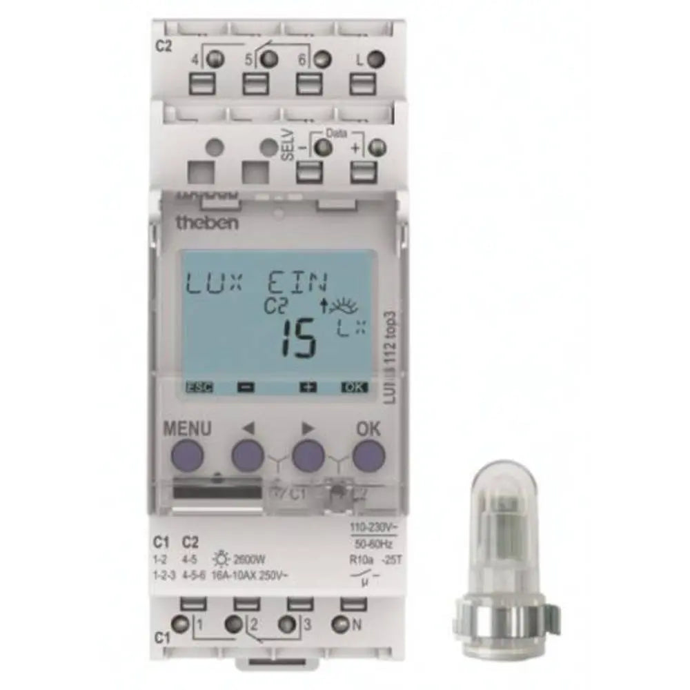 B-Ware Theben Dämmerungsschalter Lichtsteuergerät Luna 112 Top3 Al Lichtsteuerung 230 V - 4003468110072