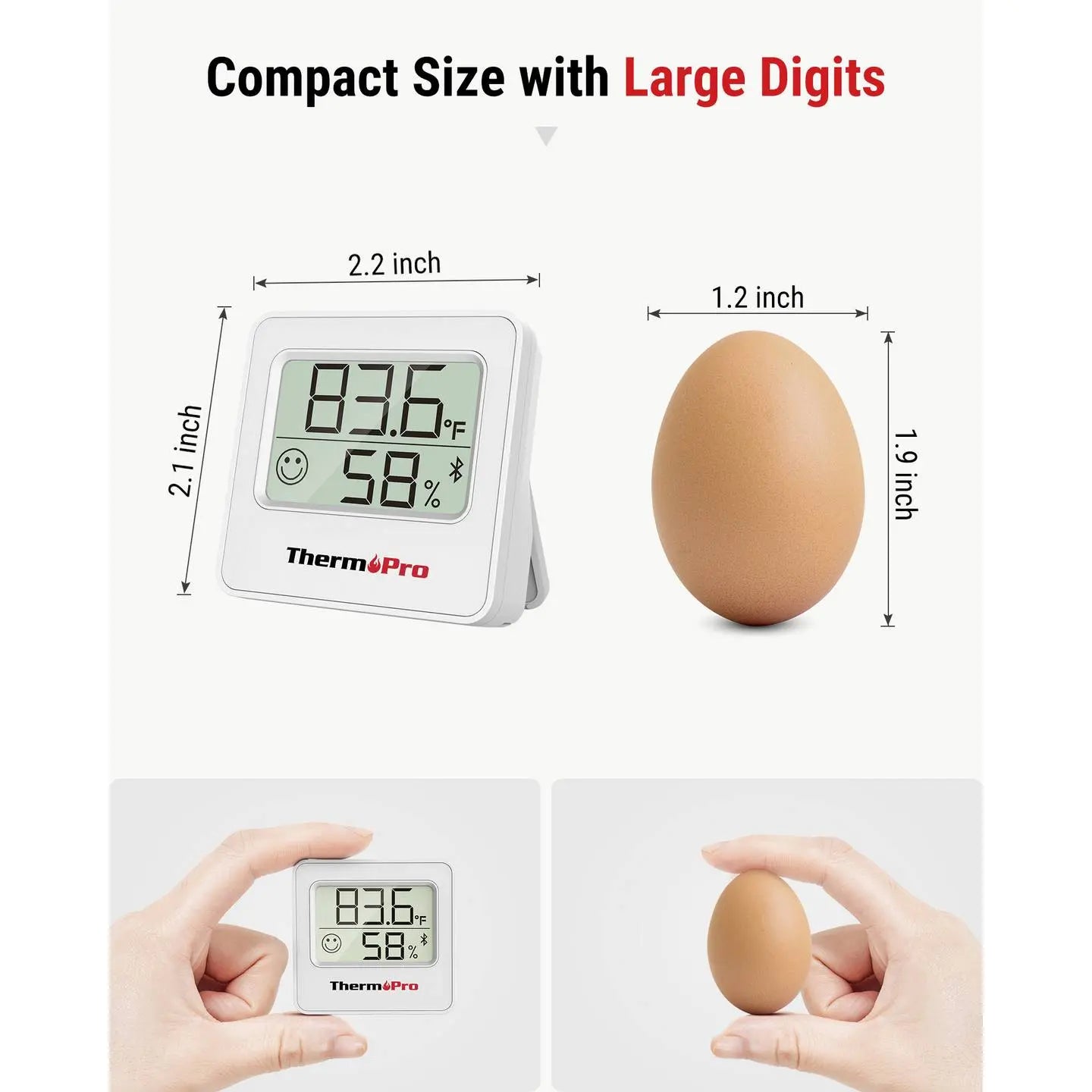 B-Ware Thermo Pro Funk Thermometer Hygrometer Digital Raumklima Luftfeuchtemesser 3 Stück