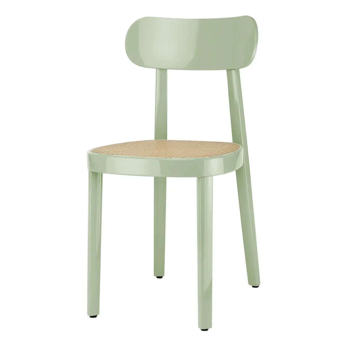 B-Ware Thonet 118 Stuhl Sitzmöbel Buche Lackiert Rohrgeflecht Mintgrün Sitzhöhe 46 Cm - 4251384214484