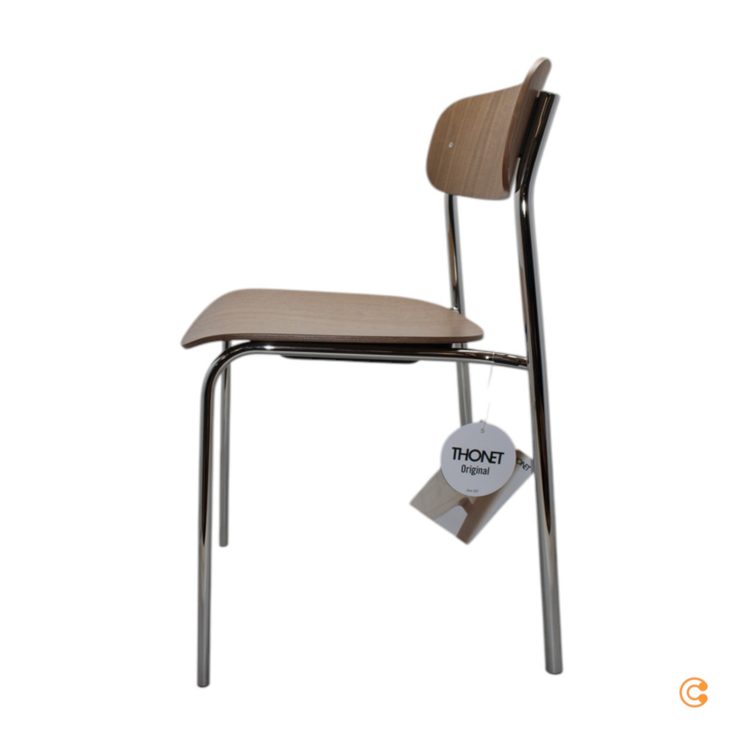 Thonet Stuhl Sitzgelegenheit S 243 Chrom Nussbaum Klar Lackiert Siehe Text/Foto B-Ware - 4066962017469