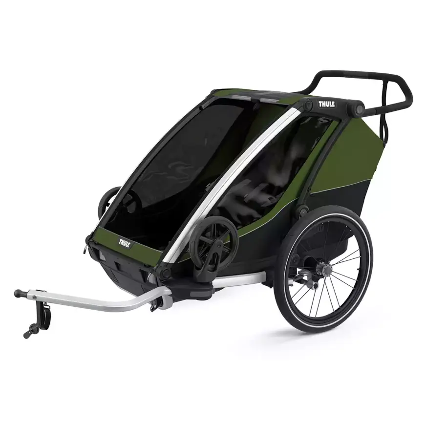 Thule Chariot Cab 2 Kinderanhänger Fahrradanhänger Cypress Green Xxl Stauraum  B-Ware - 872299048748