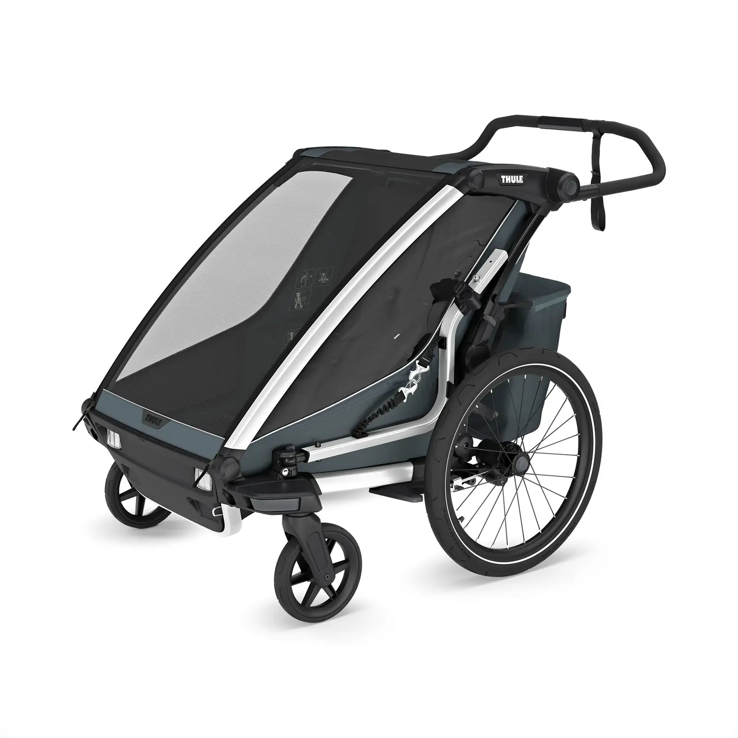 B-Ware Thule Fahrradanhänger Kinderwagen Chariot Cross 2 Double Dark Slate Multisport - 197074564788