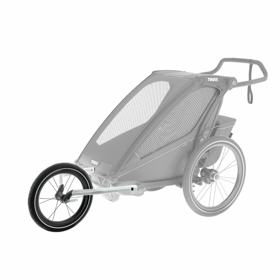 B-Ware Thule Jogging Set Für Chariot 1 Joggingrad Für Thule Fahrradanhänger Rad Silber - 872299043002