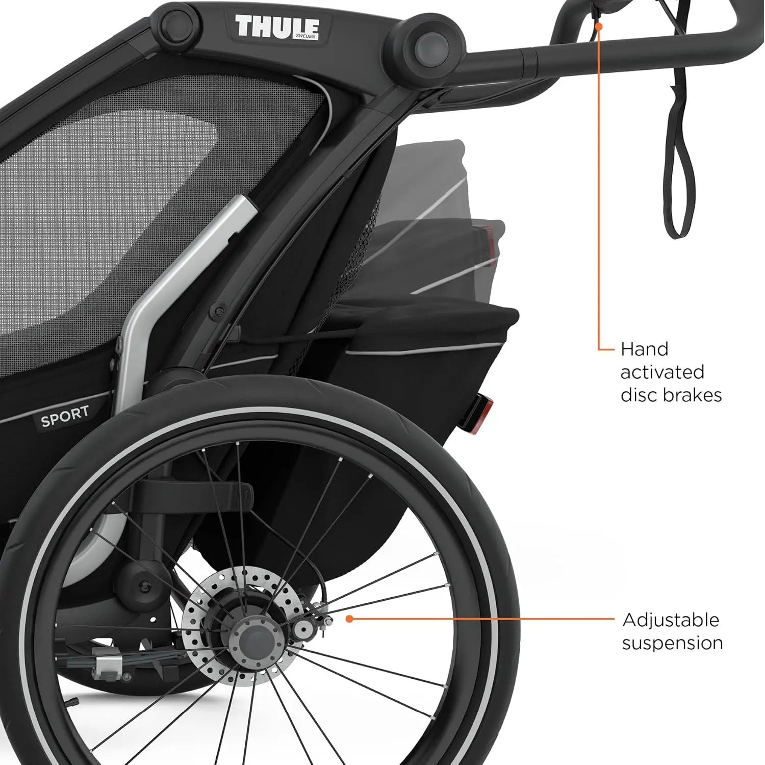 B-Ware Thule Chariot Sport 1 Fahrradanhänger Anhänger Babyanhänger Black On Black - 872299048649