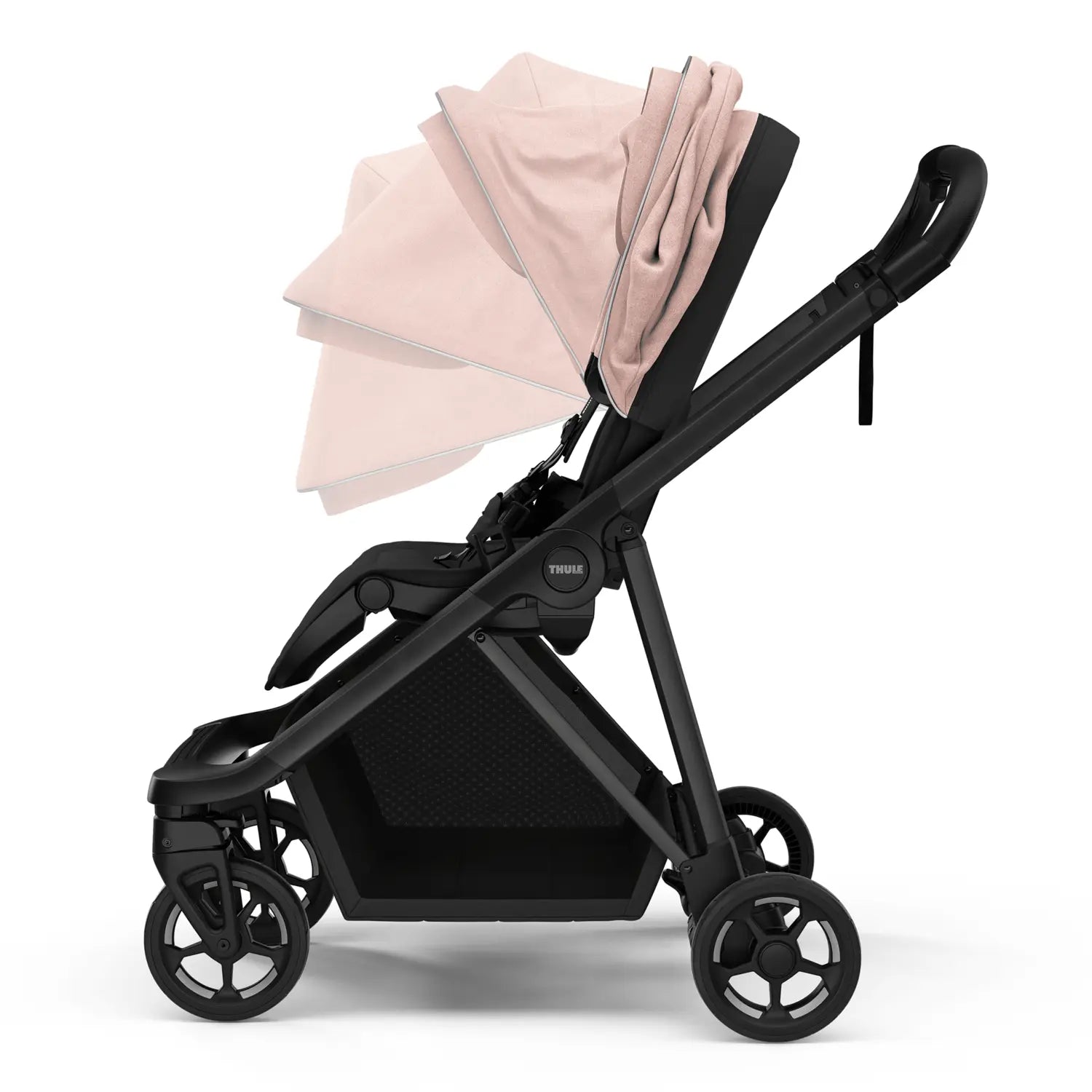 B-Ware Thule Buggy Kinderwagen Shine Sportwagen Misty Rose Schwarz Sitz Umsetzbar - 872299049196