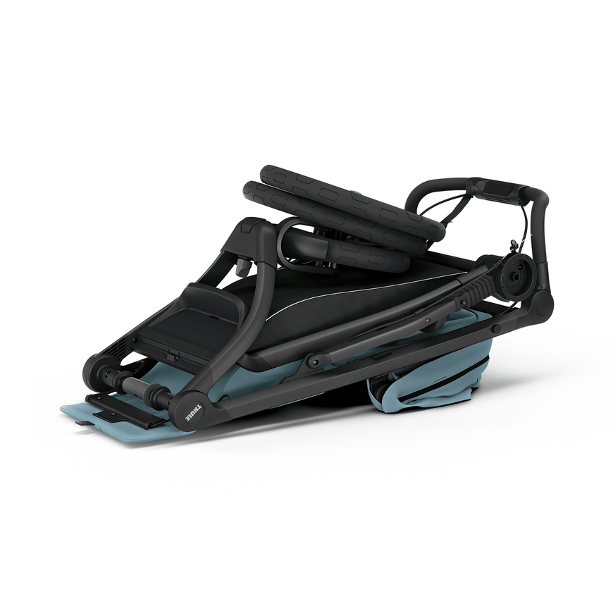 B-Ware Thule Urban Glide 3 Buggy Kinderwagen Jogger Mid Blue Luftbereifung Drehgriff