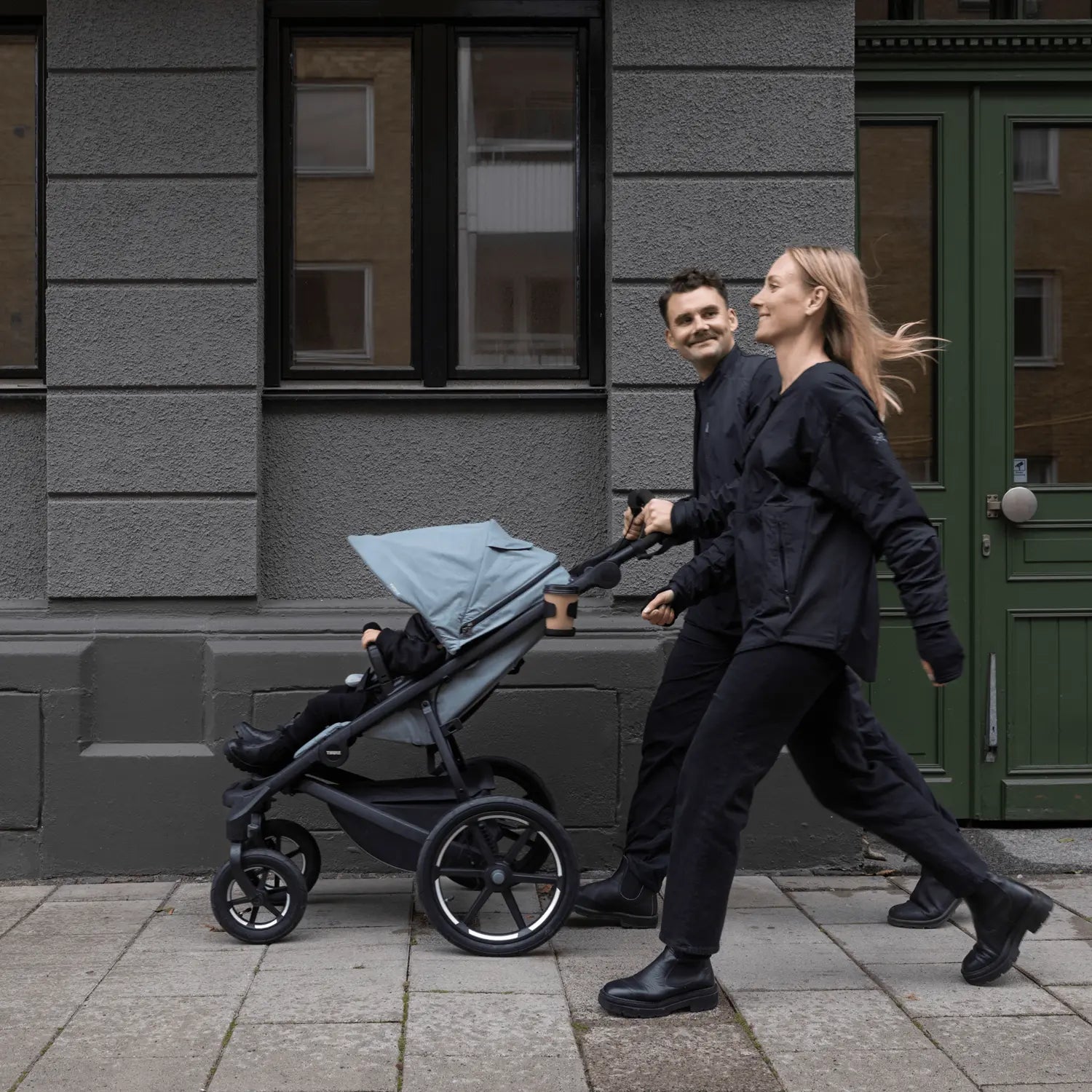 B-Ware Thule Kinderwagen Buggy Urban Glide 4 Wheel Mid Blue Stadtwagen Gelände Blau - 197074566355