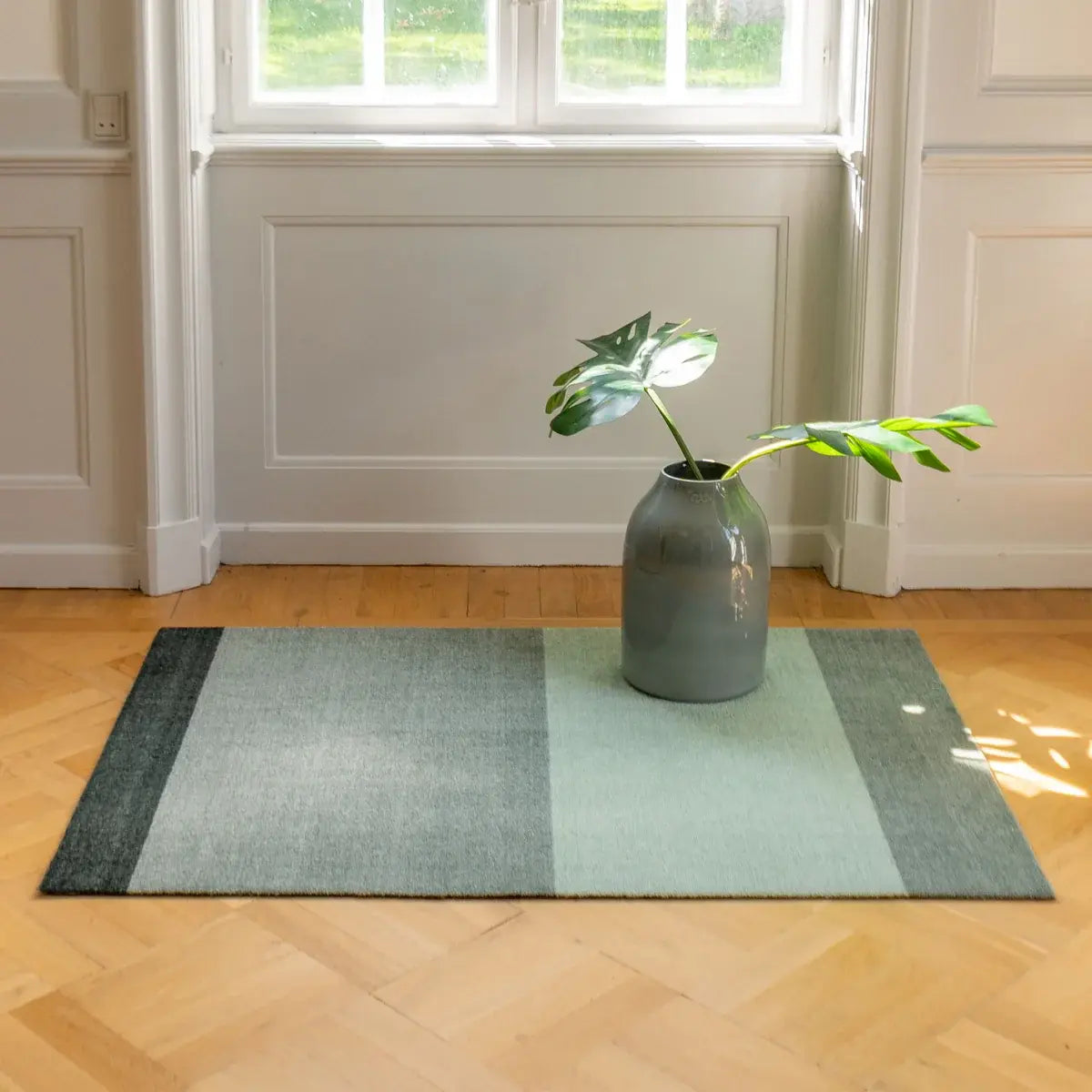 B-Ware Tica Copenhagen Läufer Teppich Streifen Grün Polyamid Horizontal 90x200 Cm - 5710555100210