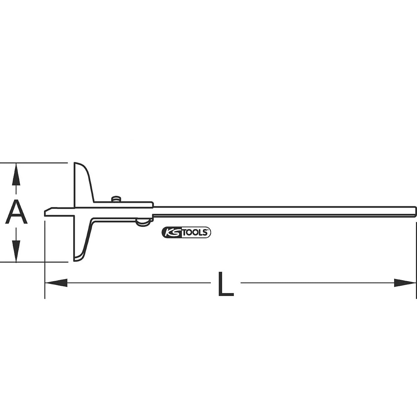 B-Ware Markenname Tiefenmessschieber Messlehre Tiefenmesser 0 250mm Din862 Edelstahl - 4042146331514