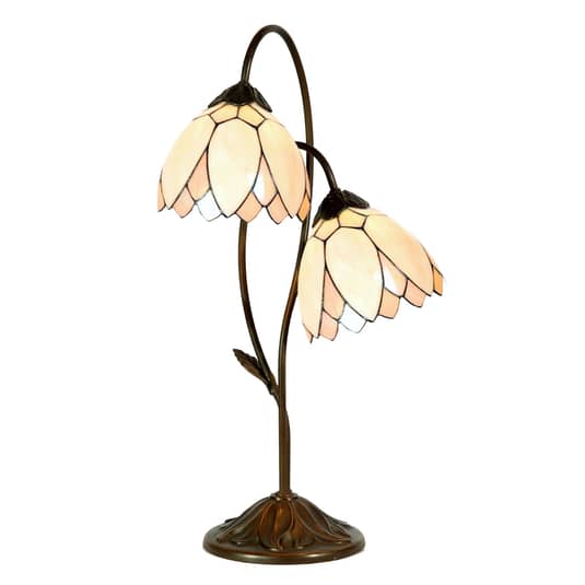 Clayre&Eef Tiffanystil-Tischleuchte Liliana Schreibtischlampe Bürotischlampe E14 - 8717459254800