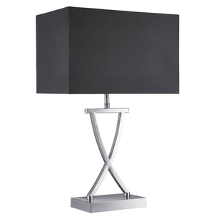 B-Ware Searchlight Textil Tischlampe Club Tischleuchte Tischlampe Lampe Leuchte Silber