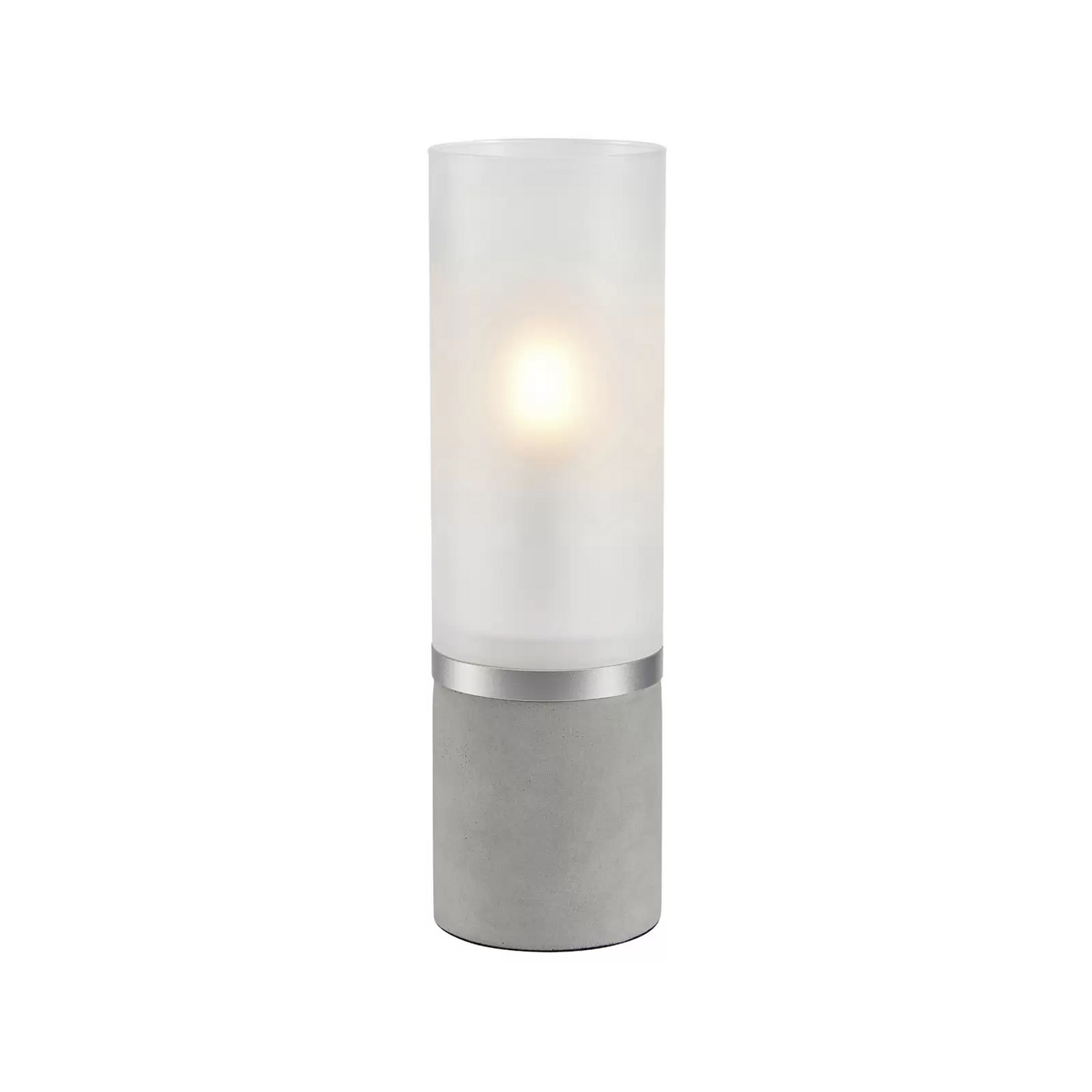 B-Ware Markslöjd Tischlampe Molo Tischleuchte Leuchte Betonfuß Glas Gefrostet Höhe 30cm - 7330024609402