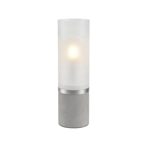 B-Ware Markslöjd Tischlampe Molo Tischleuchte Leuchte Betonfuß Glas Gefrostet Höhe 30cm