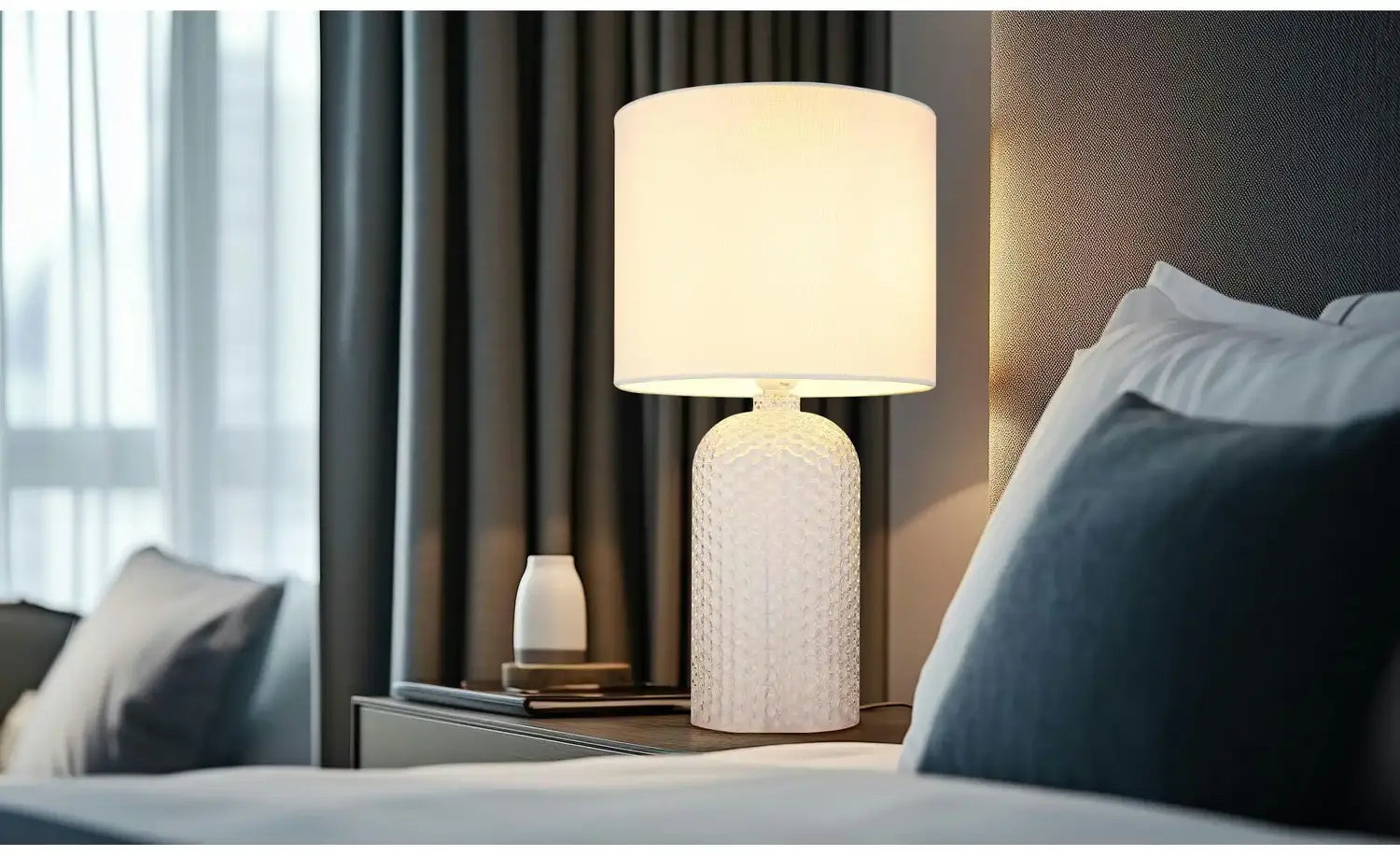 B-Ware Globo Lighting Tischleuchte Lampe Sofia Glas Weiß ø 26,5 Cm Höhe 50 Cm - 9007371475544